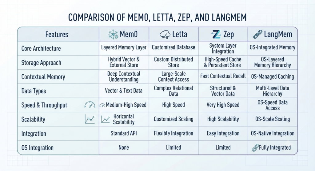 Leading AI memory tools compared