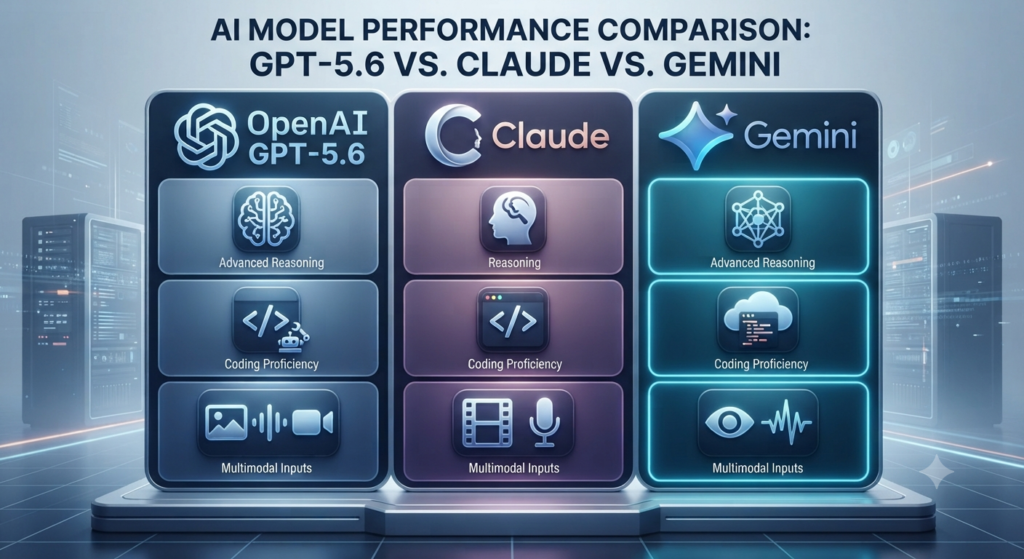 GPT-5.6 compared with Claude and Gemini models