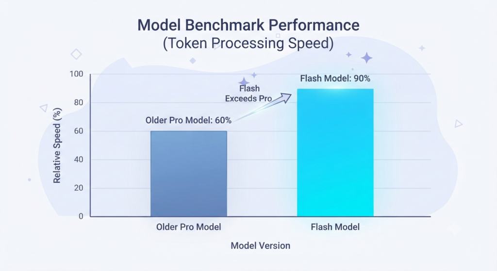 Gemini Flash and Pro model comparison graphic