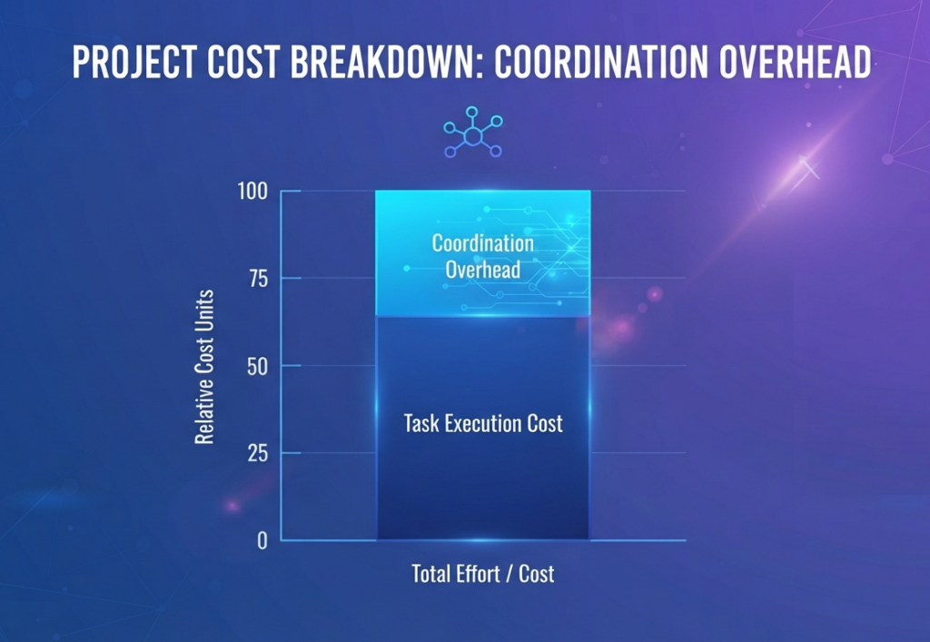 Illustration of multi-agent system cost overhead