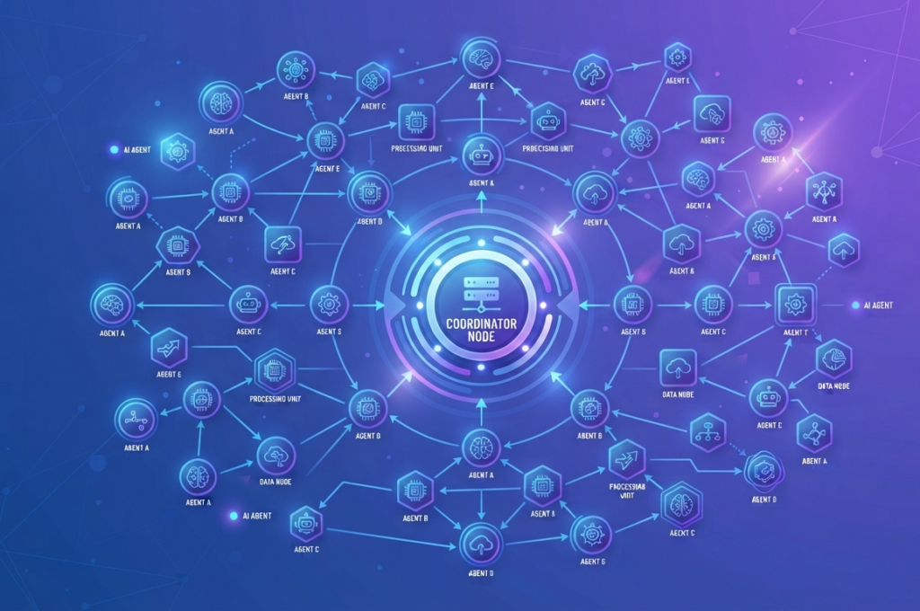 Diagram of five multi-agent system patterns