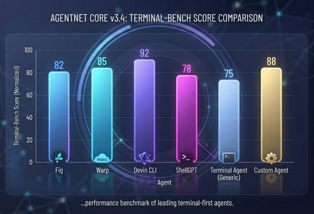 Illustration of AI coding agent benchmark comparisons