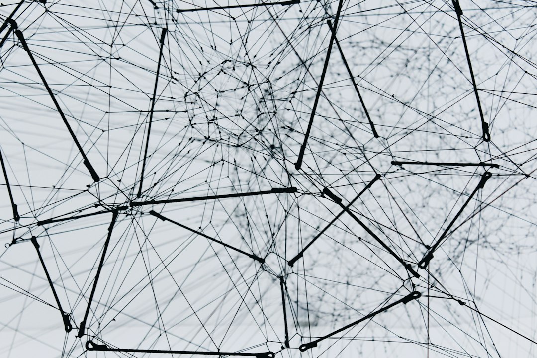 Network-like installation illustrating connected tools and services in an AI ecosystem