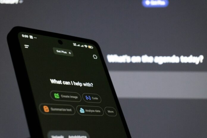 Smartphone AI chatbot interface illustrating Character AI bankruptcy