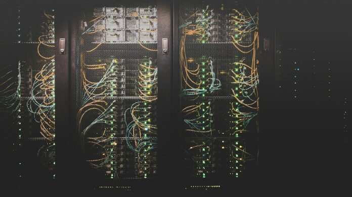 Data center infrastructure illustrating Mistral Large 4 training and European AI compute